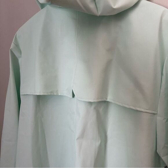 RAINS Jacket Long Mineral Green Casual Unisex Lightweight Hooded Neutral Pockets - Picture 10 of 16